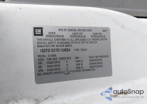 2008 Chevrolet Express Work Van from USA, damaged, VIN 1GCFG15X781104654